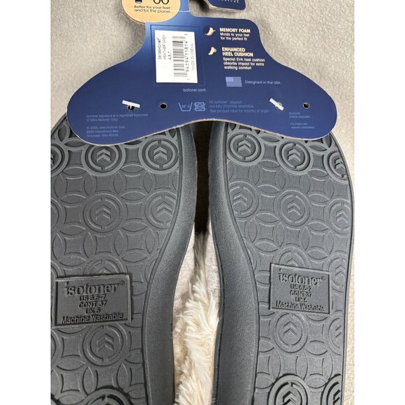 Isotoner Womens Memory Foam Quilted Jersey Bridget Comfort Hoodback S/M 6.5-7 - Picture 7 of 8